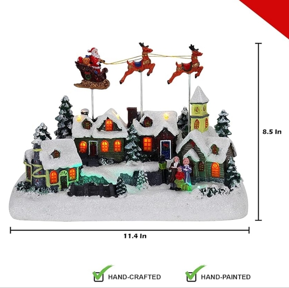 Animated Santa & Reindeer Christmas Village - Picture 10 of 13